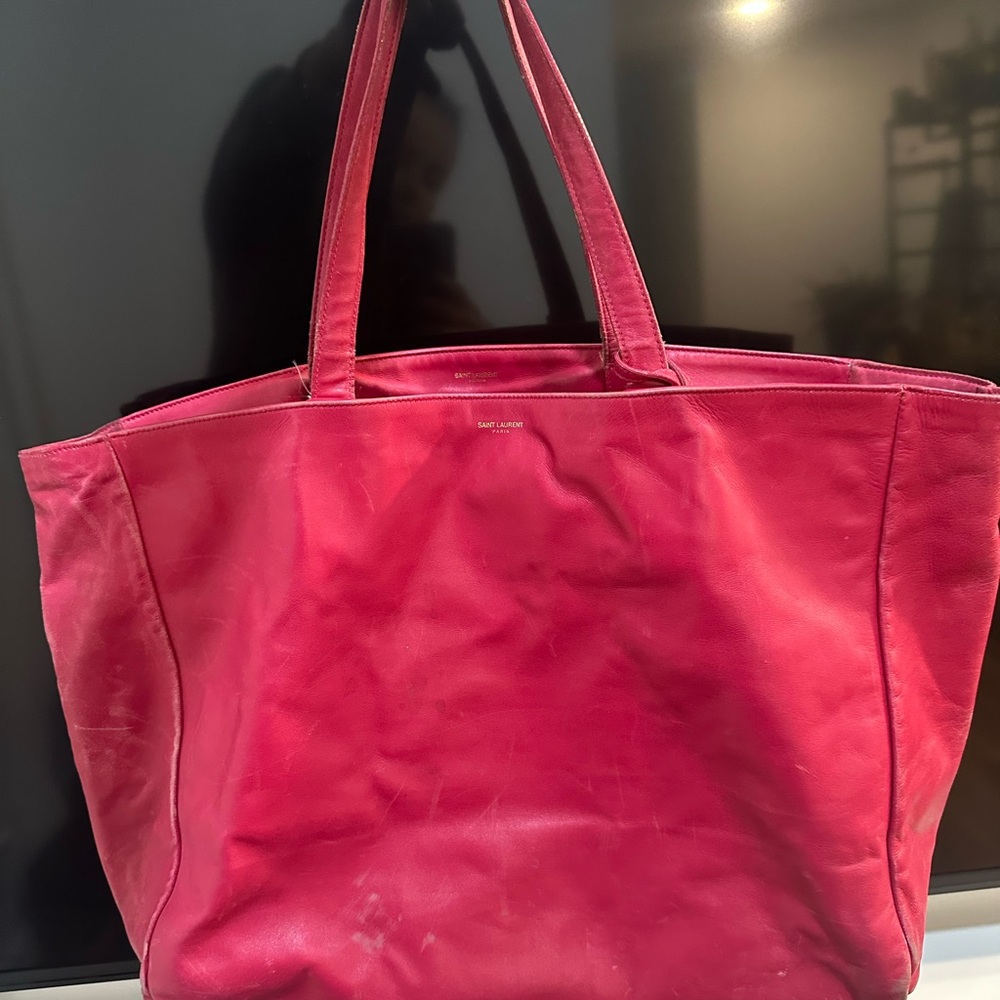 Saint Laurent Deep Red Tote Bag
